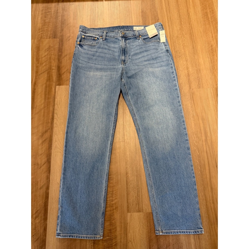 Gap 90s Straight Jeans Womens 34/18R Medium Indigo Blue High Rise New